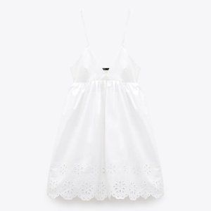 Women's White Zara Lace Dress - Size Small